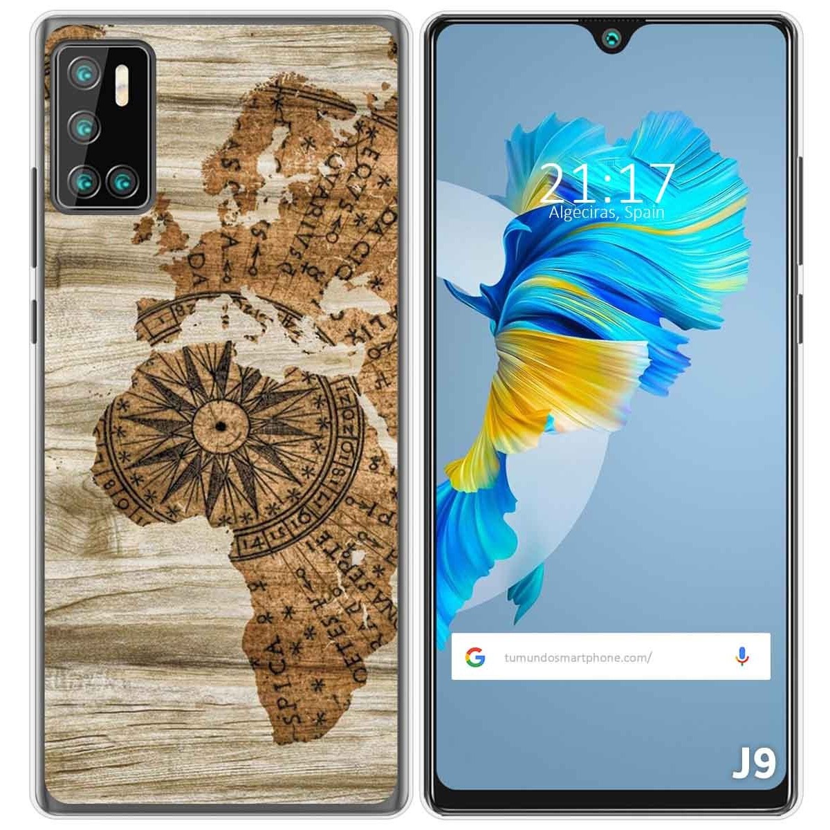 Funda Gel Tpu para Cubot J9 diseño Madera 07 Dibujos