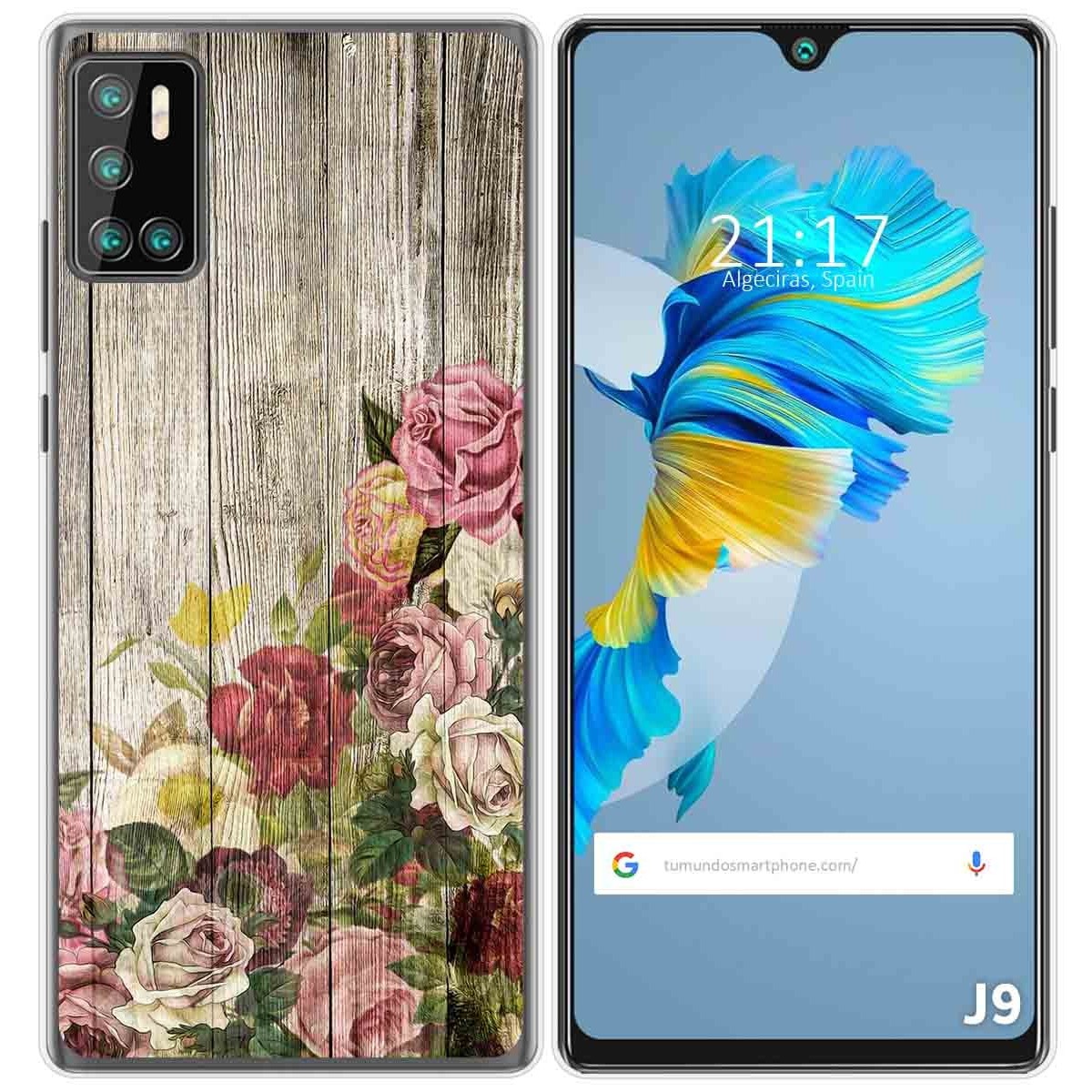 Funda Gel Tpu para Cubot J9 diseño Madera 08 Dibujos