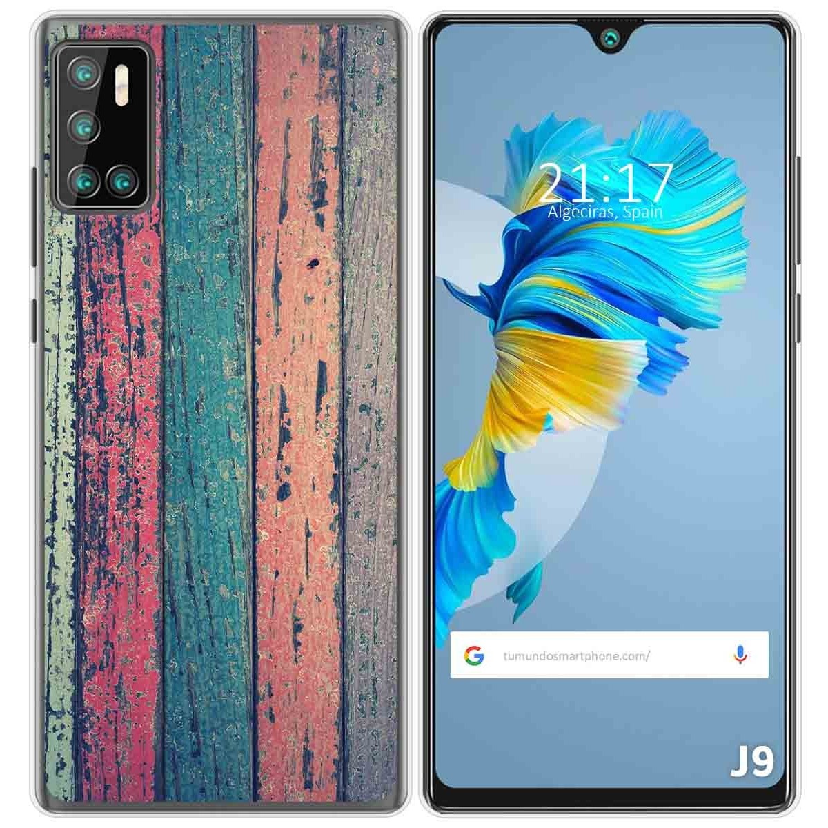 Funda Gel Tpu para Cubot J9 diseño Madera 10 Dibujos