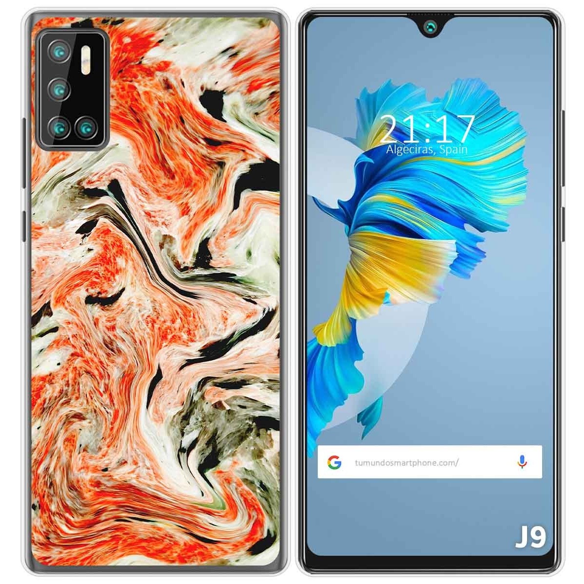 Funda Gel Tpu para Cubot J9 diseño Mármol 12 Dibujos