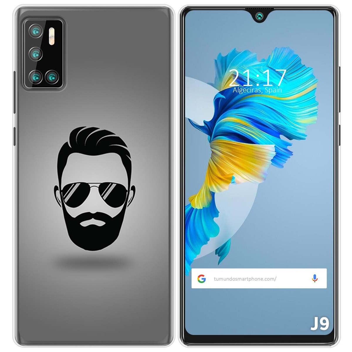 Funda Gel Tpu para Cubot J9 diseño Barba Dibujos