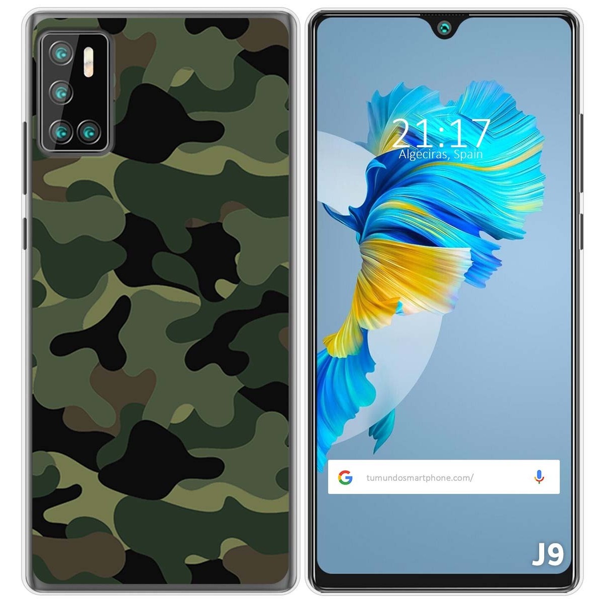 Funda Gel Tpu para Cubot J9 diseño Camuflaje Dibujos