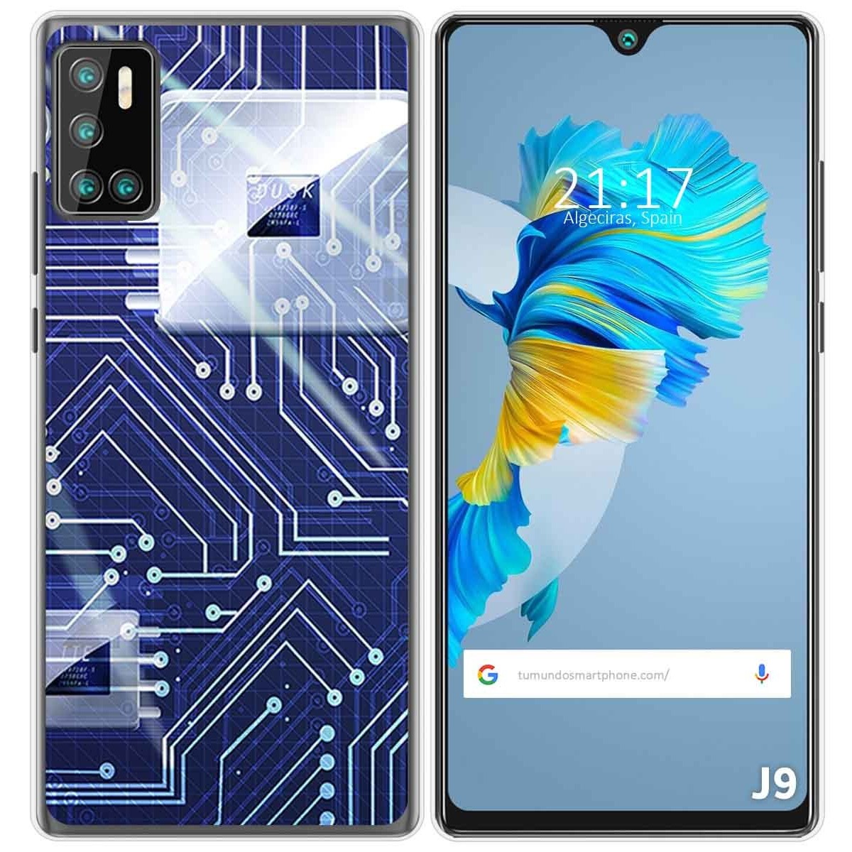 Funda Gel Tpu para Cubot J9 diseño Circuito Dibujos