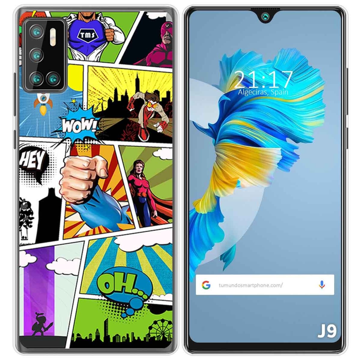 Funda Gel Tpu para Cubot J9 diseño Comic Dibujos
