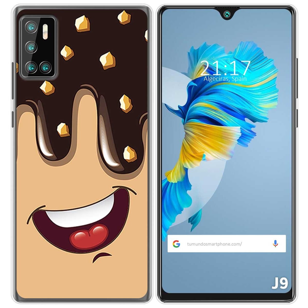 Funda Gel Tpu para Cubot J9 diseño Helado Chocolate Dibujos