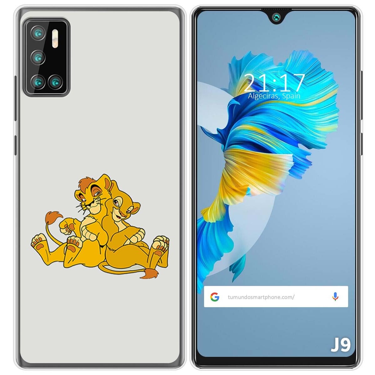 Funda Gel Tpu para Cubot J9 diseño Leones Dibujos