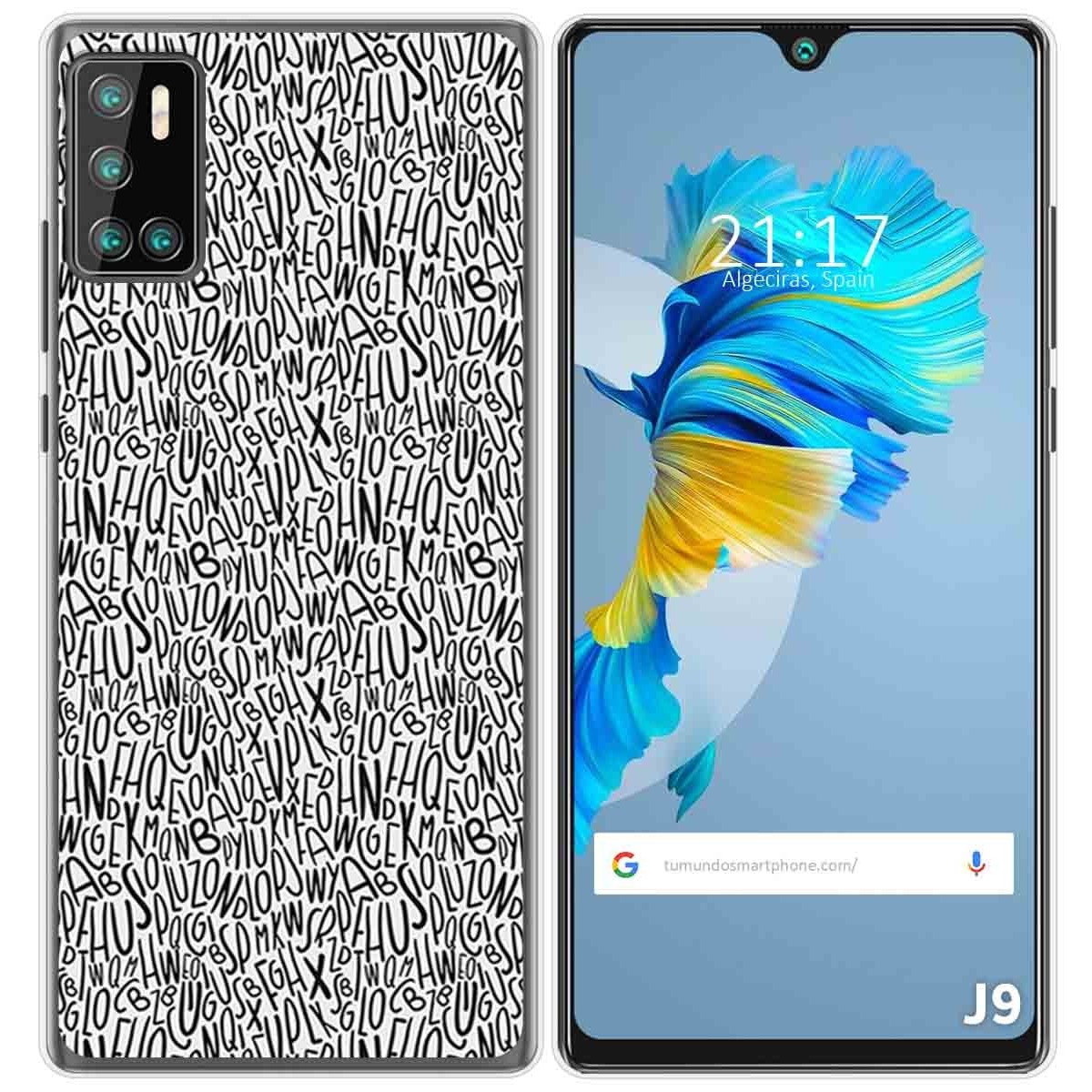 Funda Gel Tpu para Cubot J9 diseño Letras Dibujos