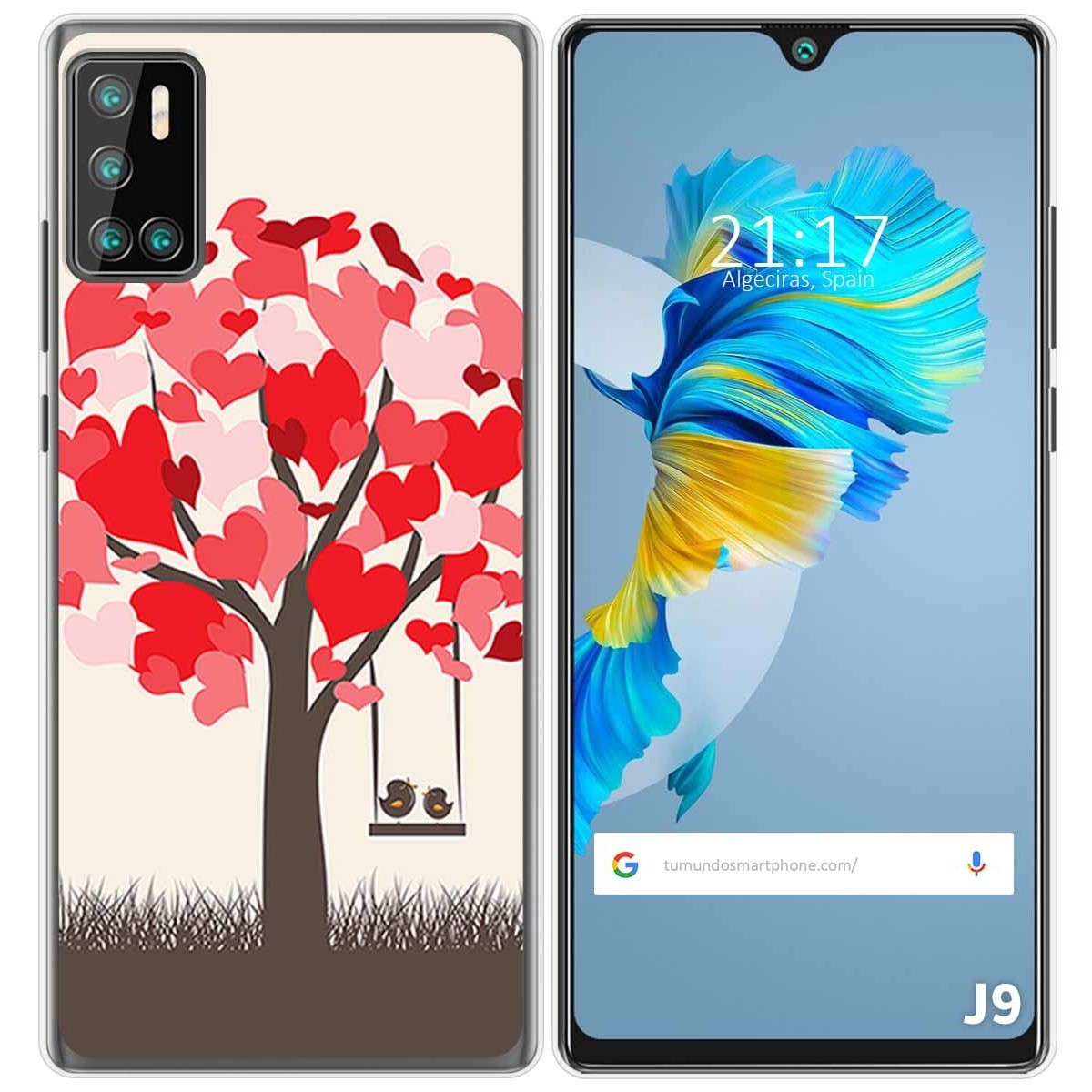 Funda Gel Tpu para Cubot J9 diseño Pajaritos Dibujos