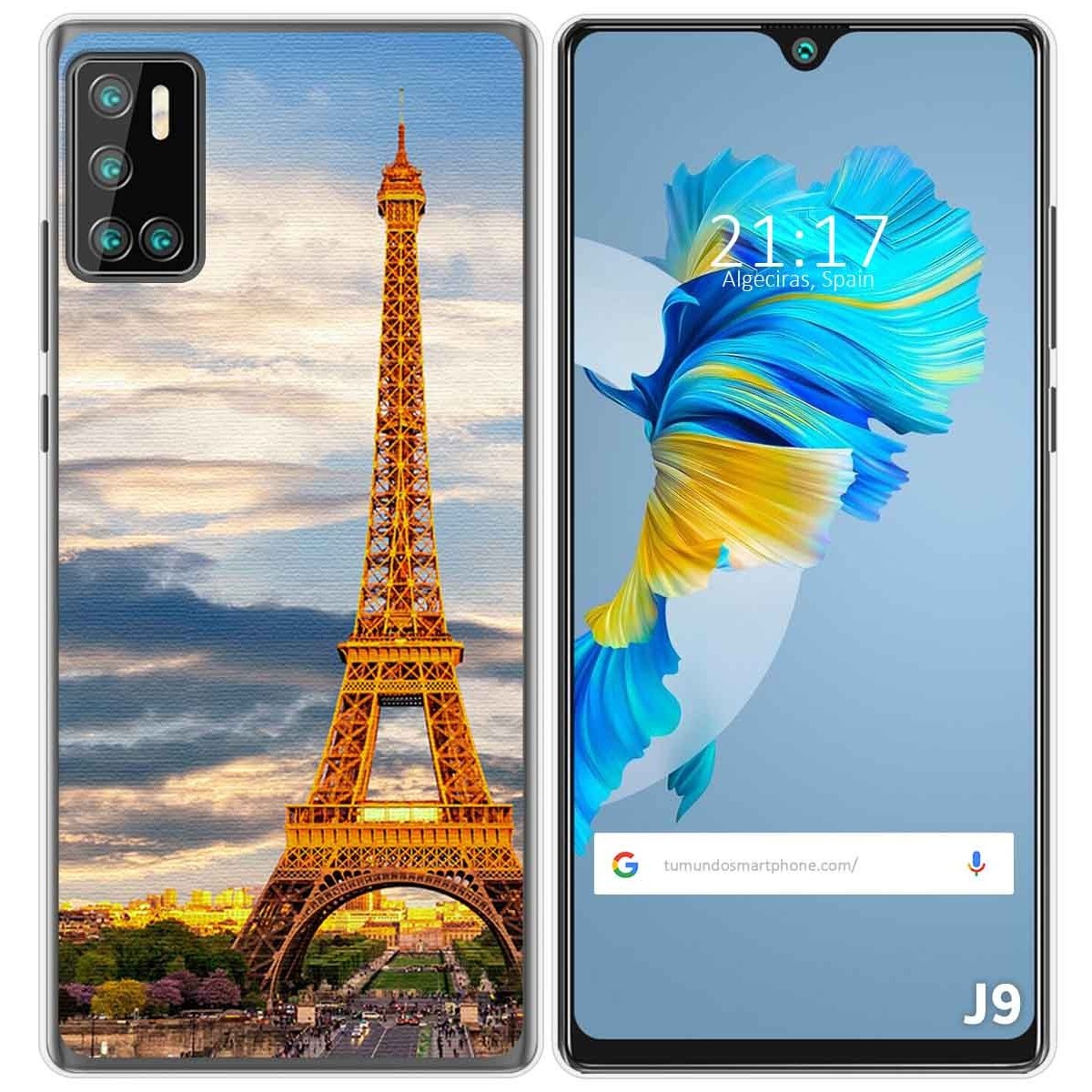 Funda Gel Tpu para Cubot J9 diseño Paris Dibujos