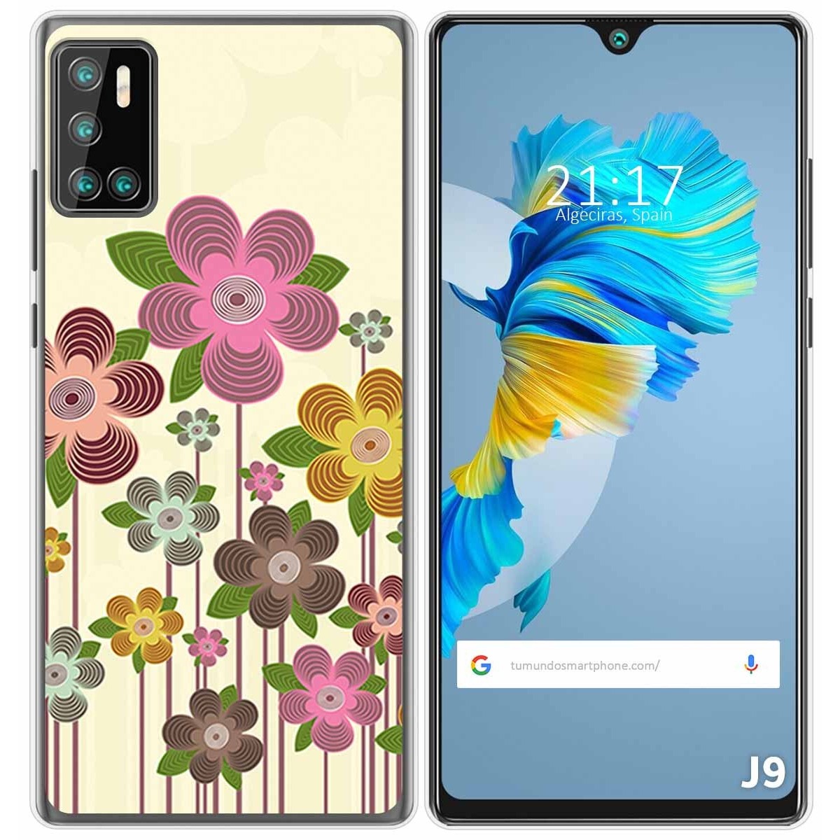 Funda Gel Tpu para Cubot J9 diseño Primavera En Flor Dibujos
