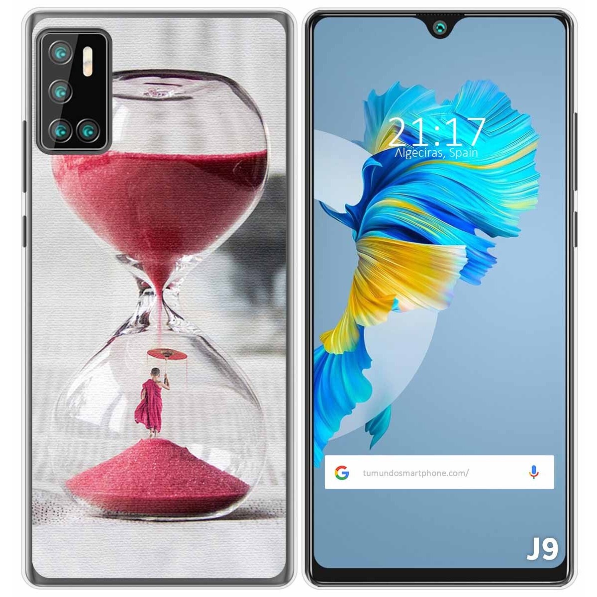 Funda Gel Tpu para Cubot J9 diseño Reloj Dibujos