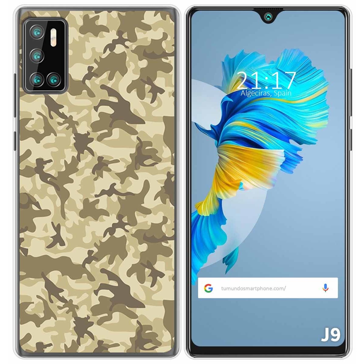 Funda Gel Tpu para Cubot J9 diseño Sand Camuflaje Dibujos