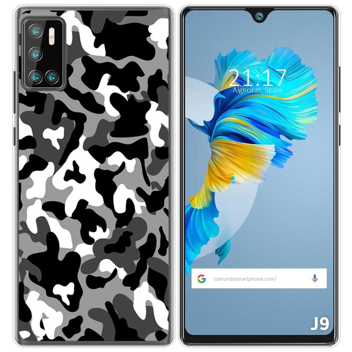 Funda Gel Tpu para Cubot J9 diseño Snow Camuflaje Dibujos