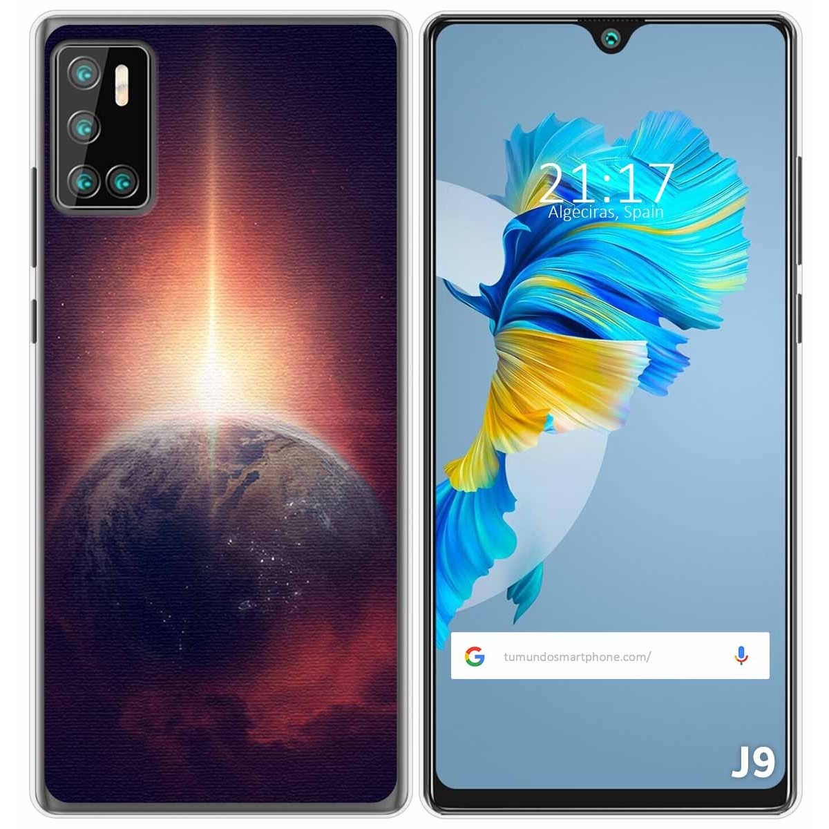 Funda Gel Tpu para Cubot J9 diseño Tierra Dibujos