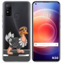 Funda Gel Transparente para Doogee N30 diseño Avestruz Dibujos