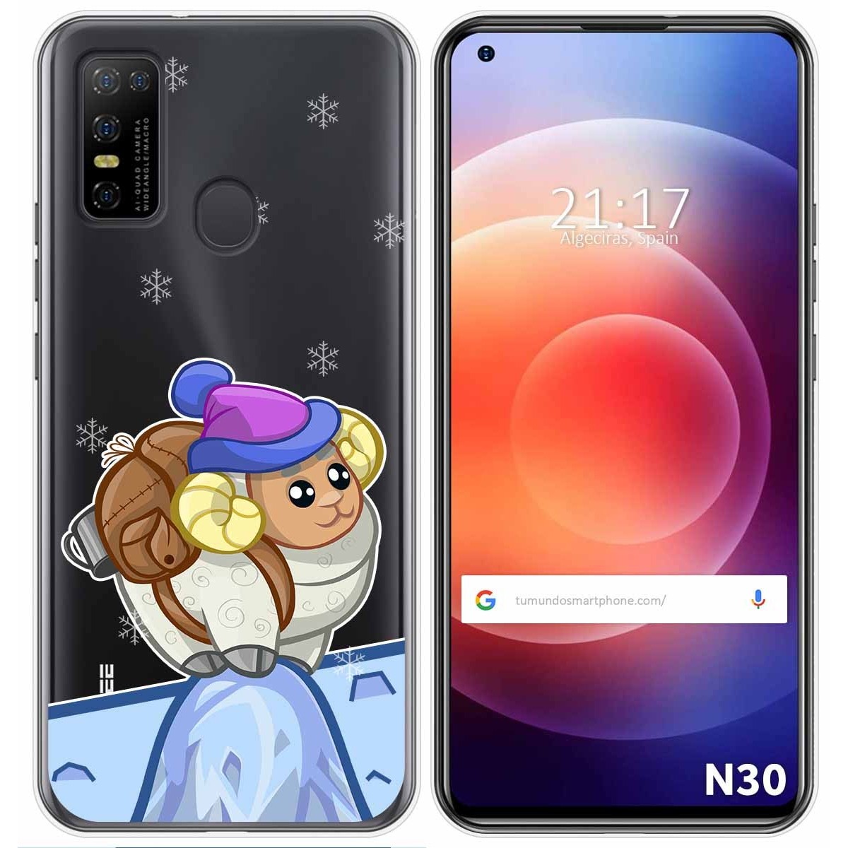 Funda Gel Transparente para Doogee N30 diseño Cabra Dibujos