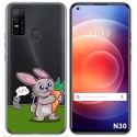 Funda Gel Transparente para Doogee N30 diseño Conejo Dibujos