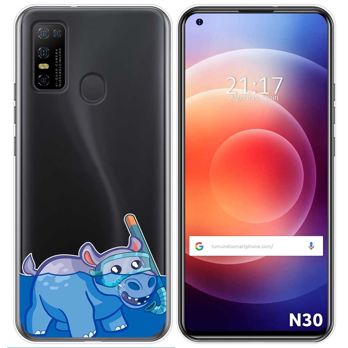 Funda Gel Transparente para Doogee N30 diseño Hipo Dibujos