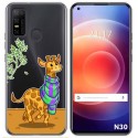 Funda Gel Transparente para Doogee N30 diseño Jirafa Dibujos