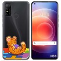 Funda Gel Transparente para Doogee N30 diseño Leopardo Dibujos