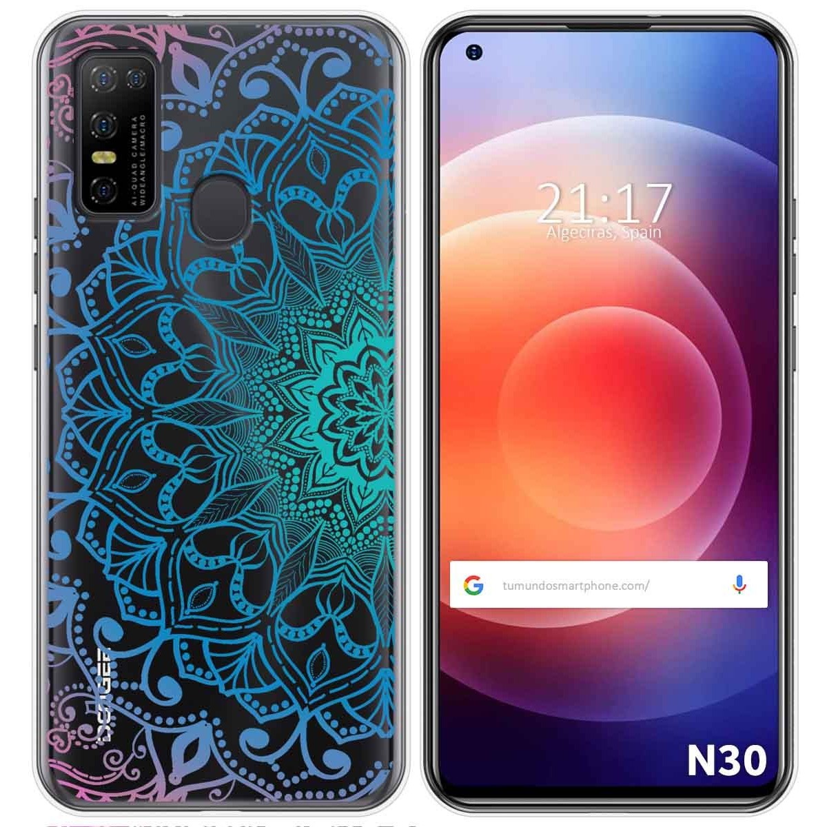 Funda Gel Transparente para Doogee N30 diseño Mandala Dibujos