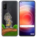 Funda Gel Transparente para Doogee N30 diseño Mono Dibujos