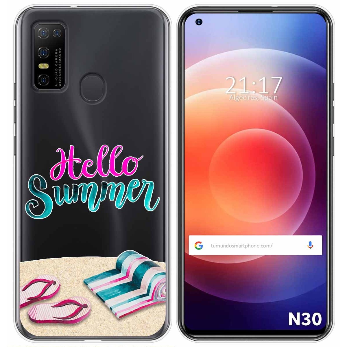 Funda Gel Transparente para Doogee N30 diseño Summer Dibujos