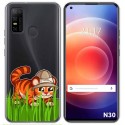 Funda Gel Transparente para Doogee N30 diseño Tigre Dibujos