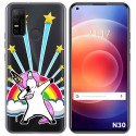 Funda Gel Transparente para Doogee N30 diseño Unicornio Dibujos