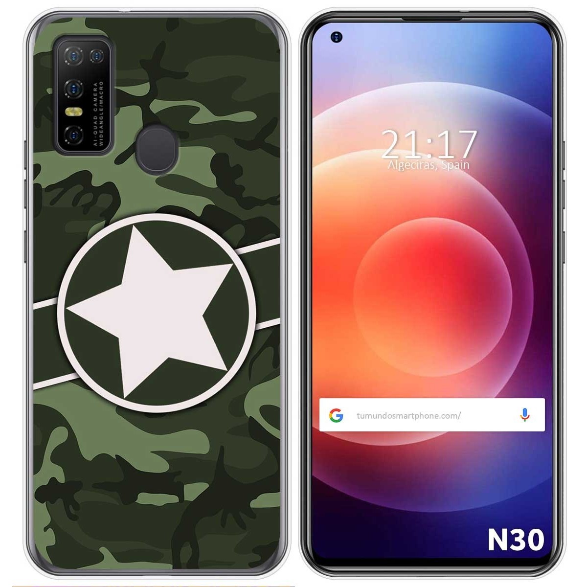 Funda Gel Tpu para Doogee N30 diseño Camuflaje 01 Dibujos