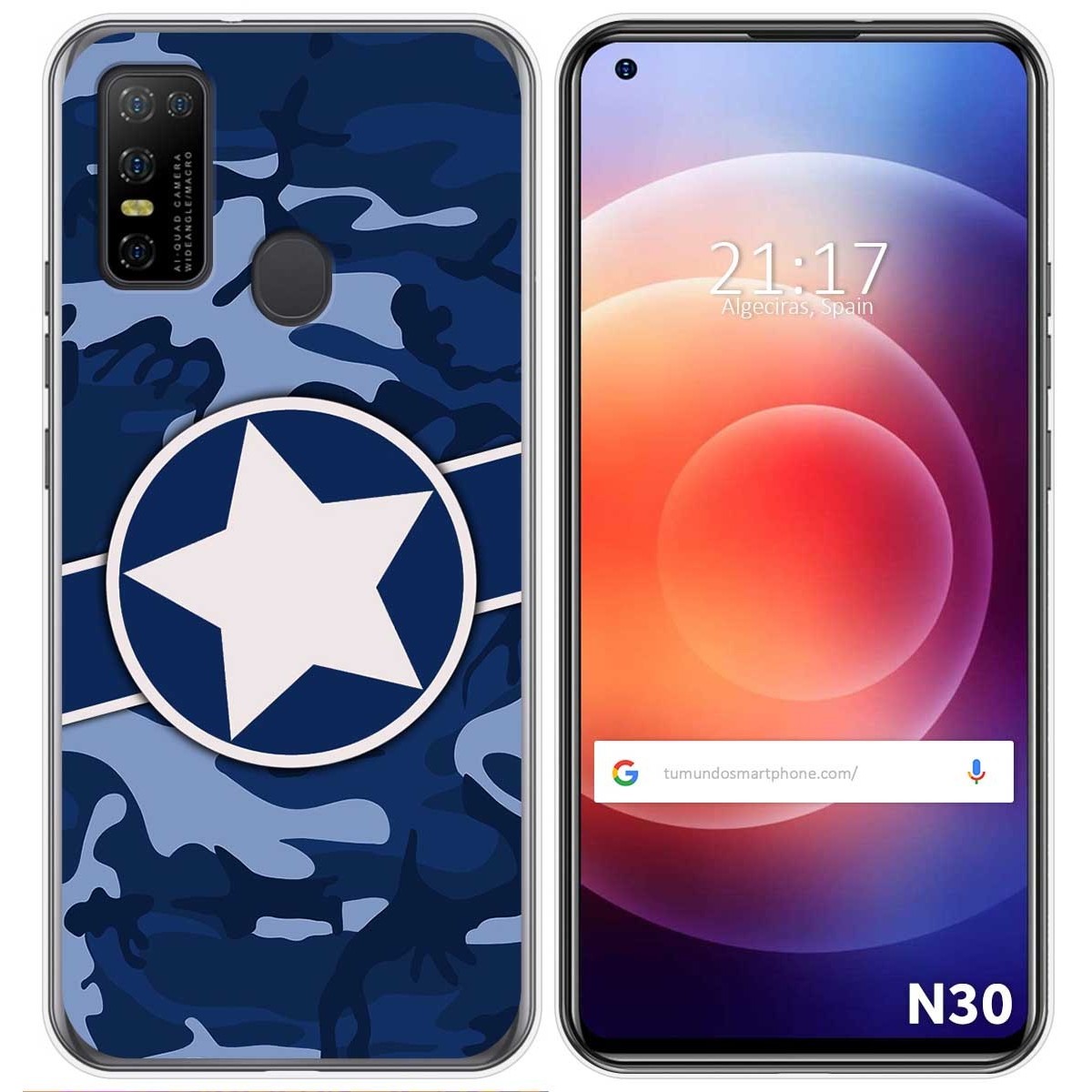 Funda Gel Tpu para Doogee N30 diseño Camuflaje 03 Dibujos