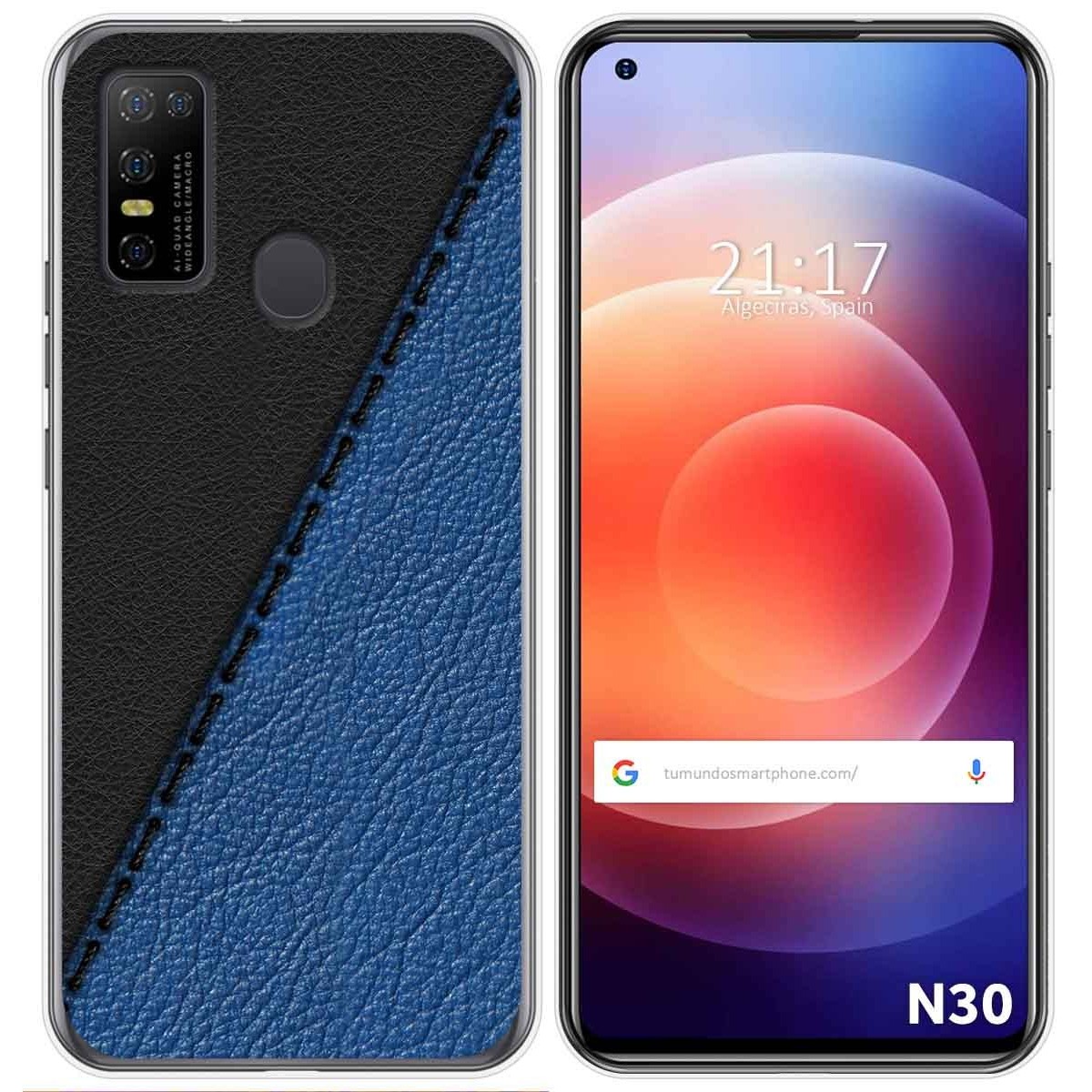 Funda Gel Tpu para Doogee N30 diseño Cuero 02 Dibujos