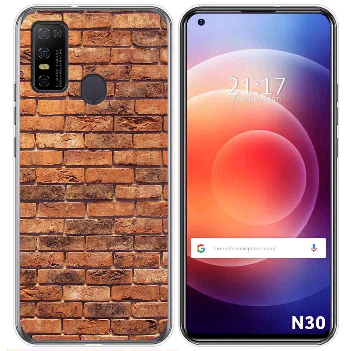 Funda Gel Tpu para Doogee N30 diseño Ladrillo 04 Dibujos