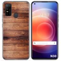 Funda Gel Tpu para Doogee N30 diseño Madera 02 Dibujos