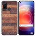 Funda Gel Tpu para Doogee N30 diseño Madera 03 Dibujos