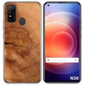 Funda Gel Tpu para Doogee N30 diseño Madera 04 Dibujos