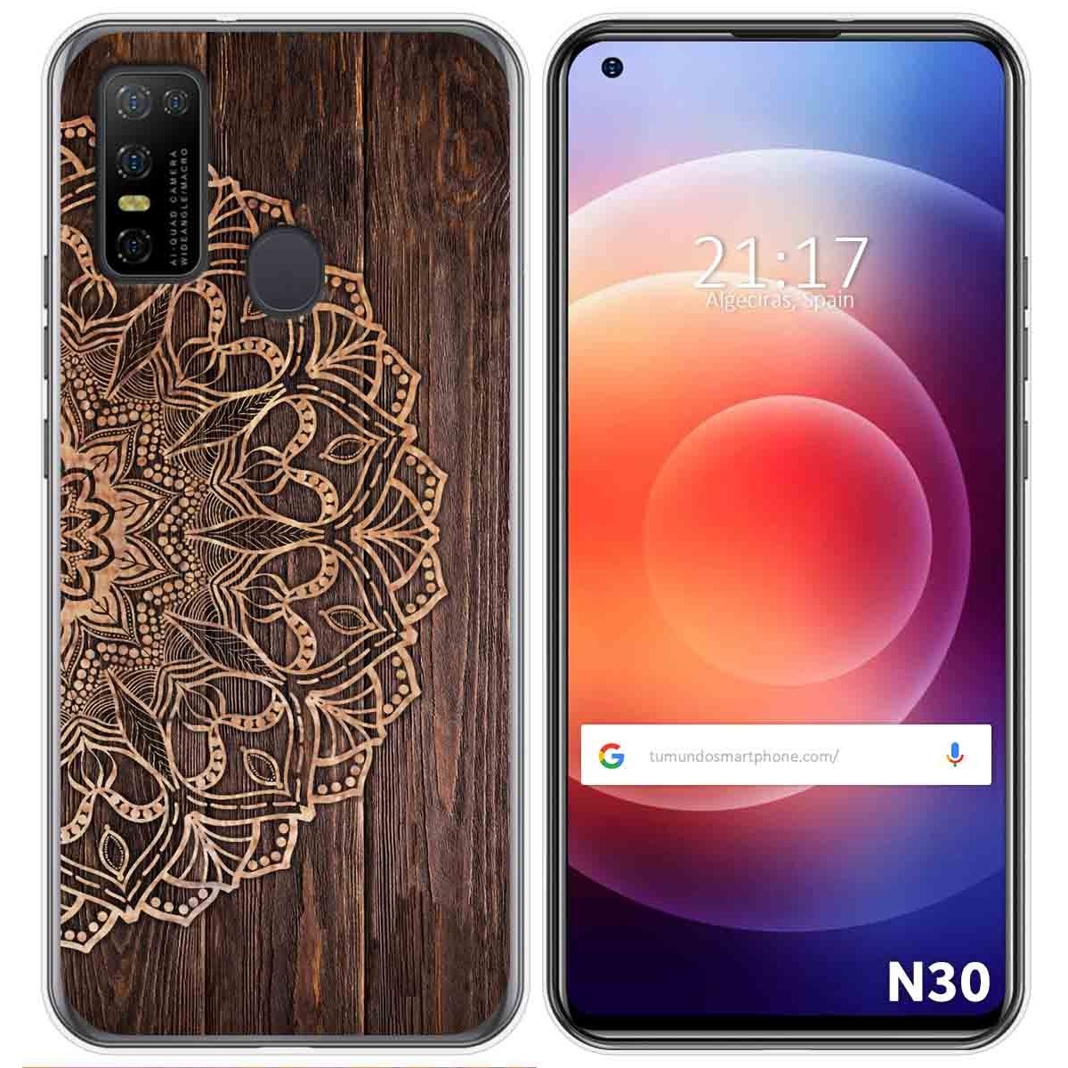 Funda Gel Tpu para Doogee N30 diseño Madera 06 Dibujos
