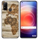 Funda Gel Tpu para Doogee N30 diseño Madera 07 Dibujos