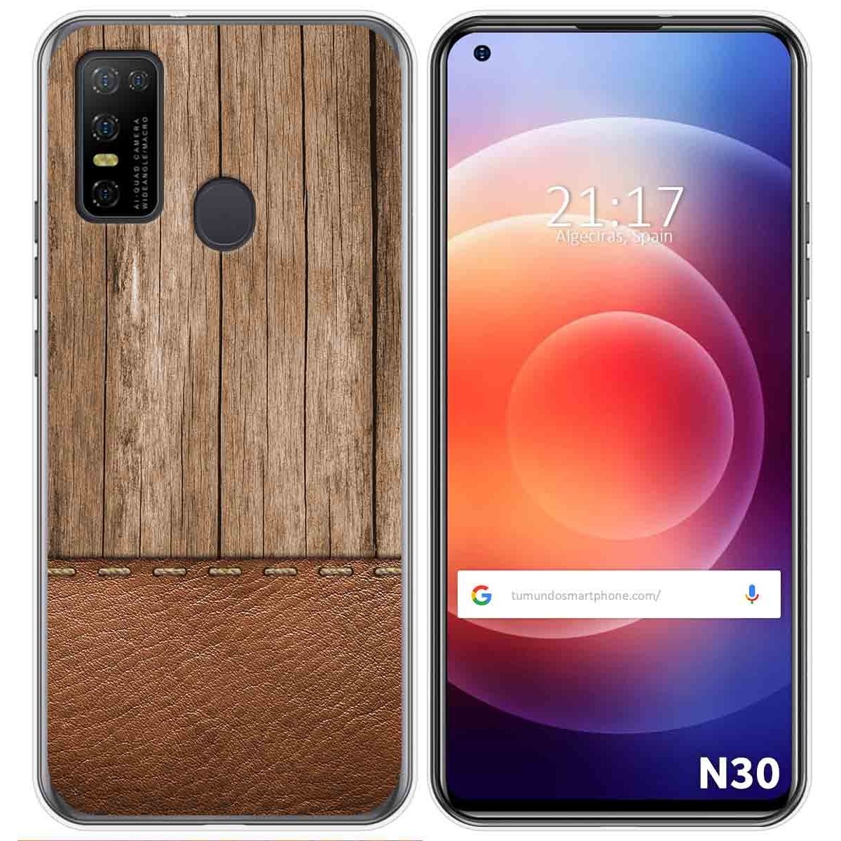 Funda Gel Tpu para Doogee N30 diseño Madera 09 Dibujos