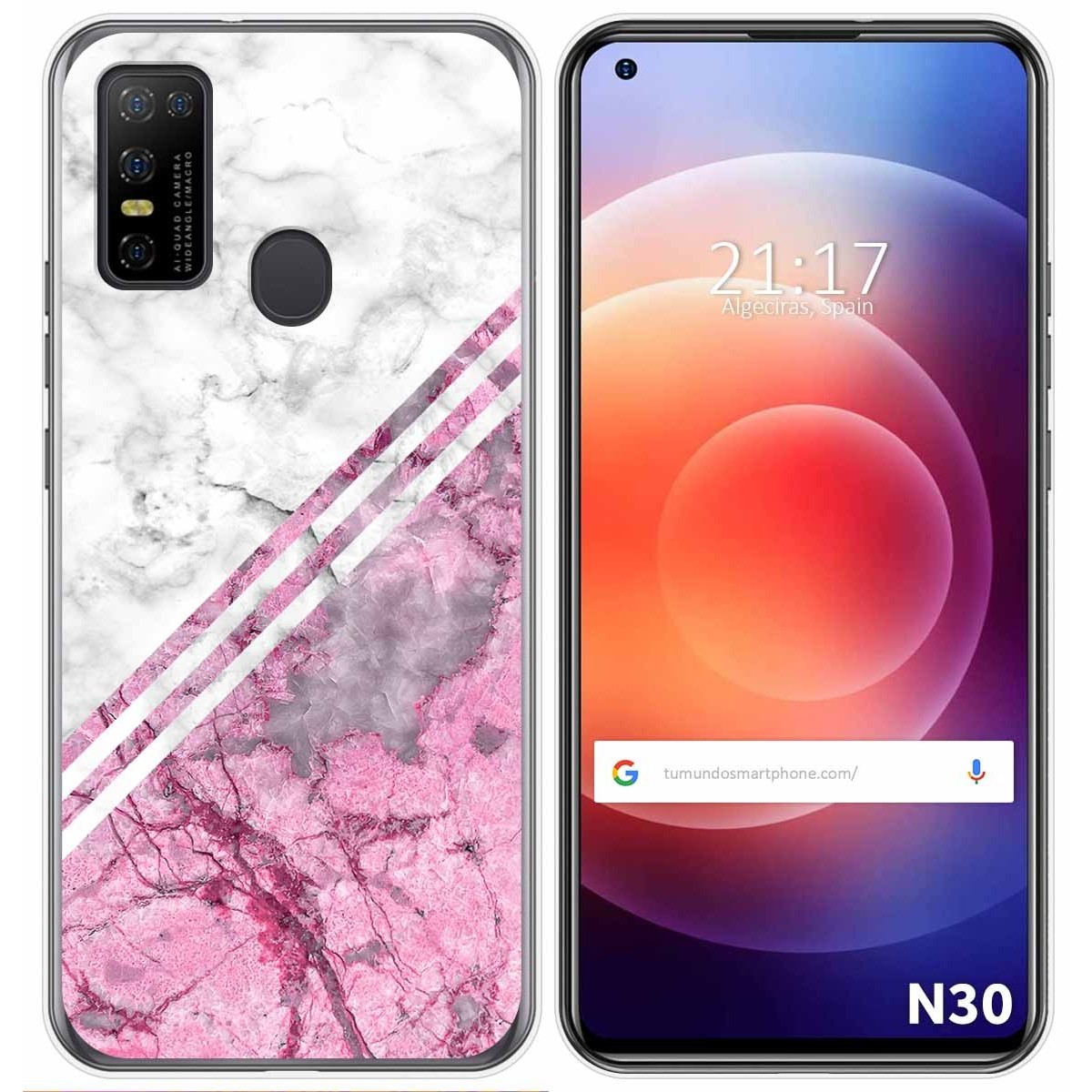 Funda Gel Tpu para Doogee N30 diseño Mármol 03 Dibujos