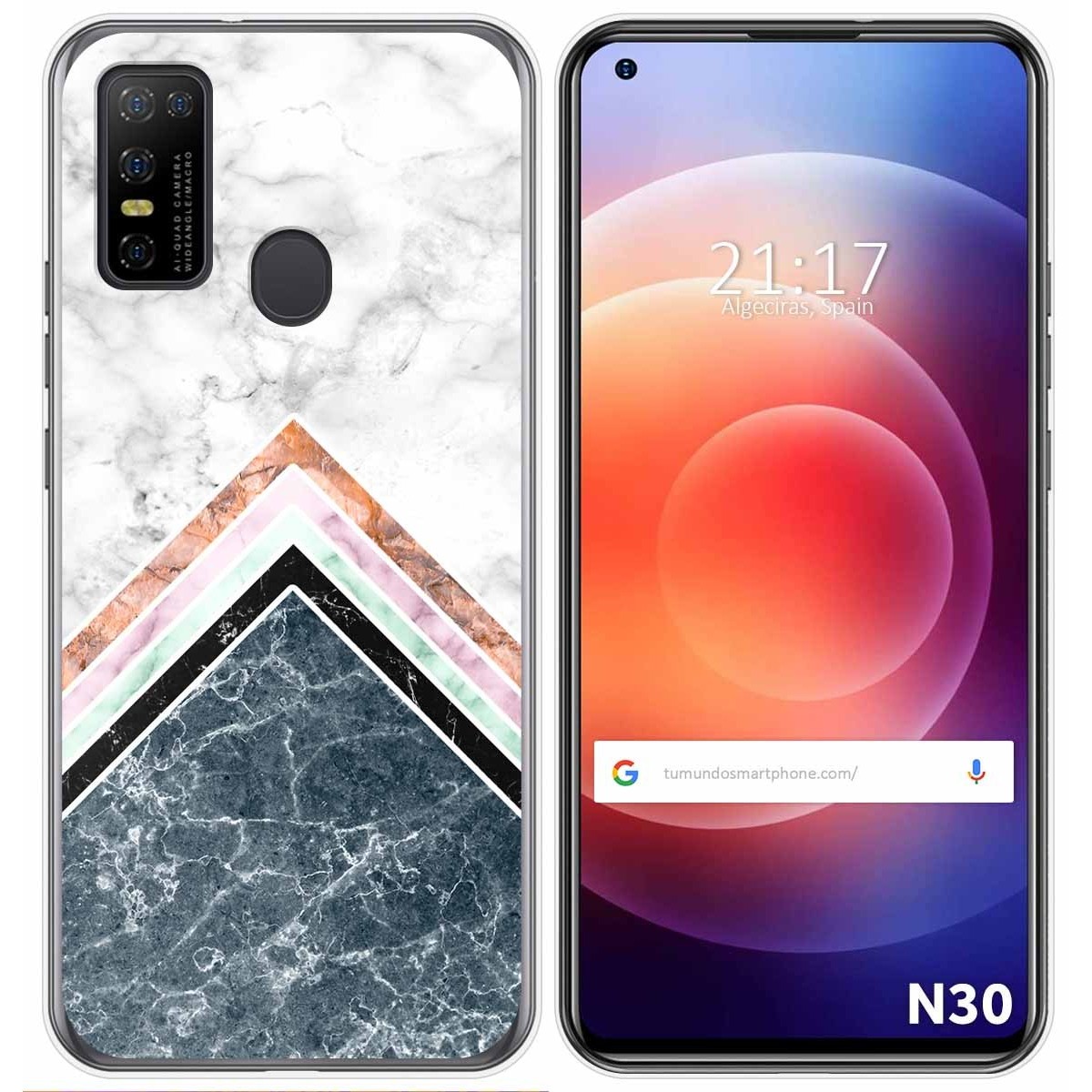 Funda Gel Tpu para Doogee N30 diseño Mármol 05 Dibujos