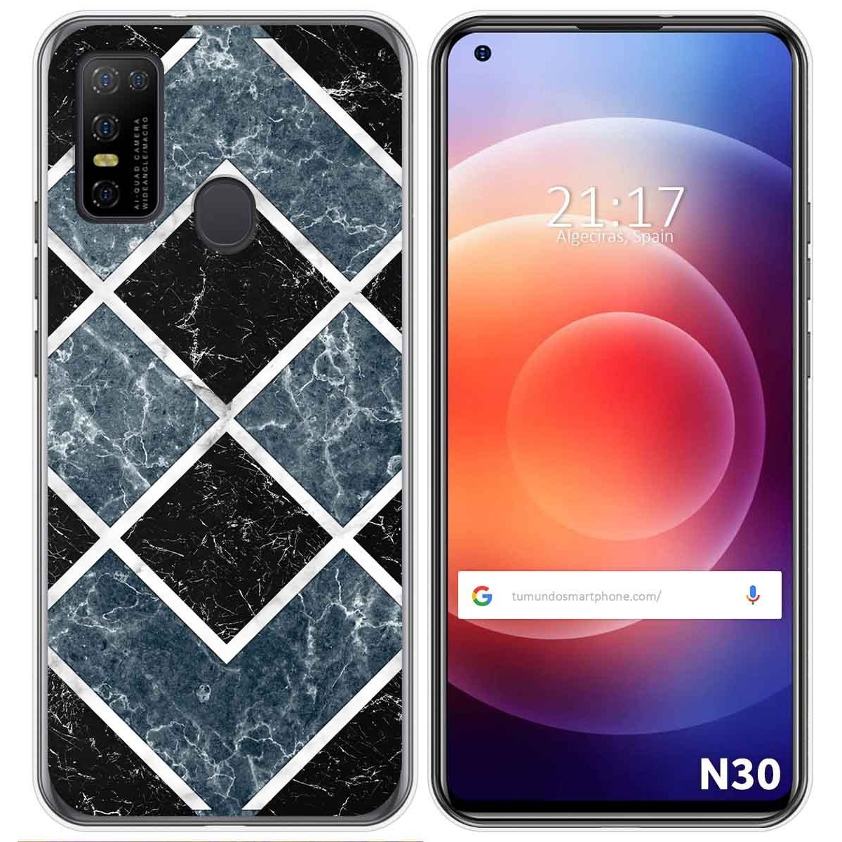 Funda Gel Tpu para Doogee N30 diseño Mármol 06 Dibujos