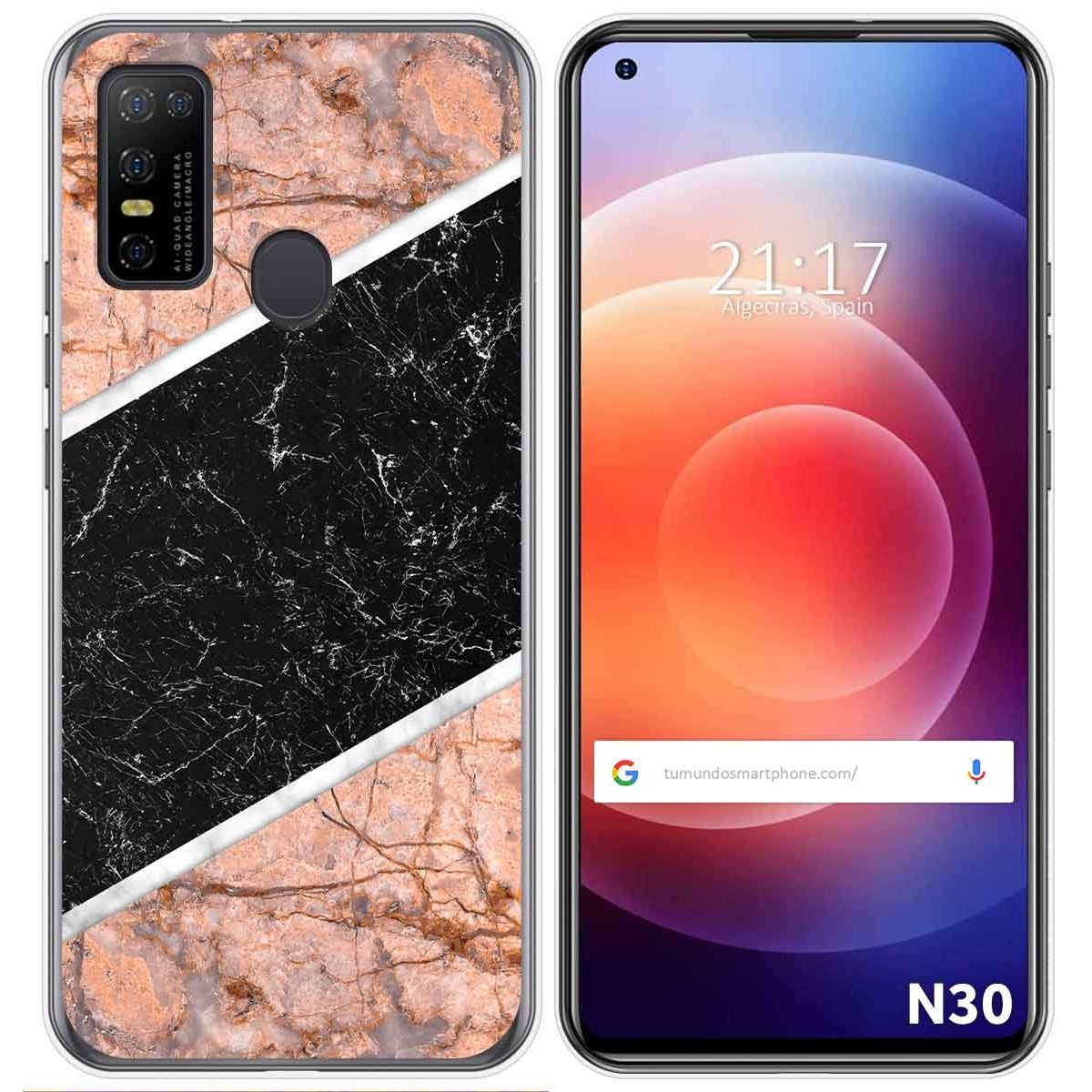 Funda Gel Tpu para Doogee N30 diseño Mármol 07 Dibujos