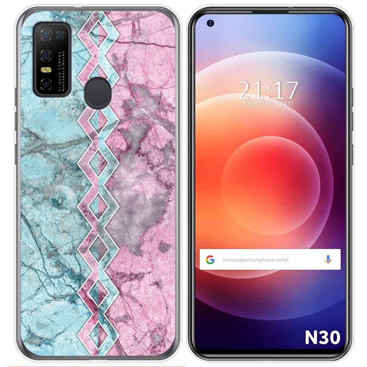 Funda Gel Tpu para Doogee N30 diseño Mármol 08 Dibujos