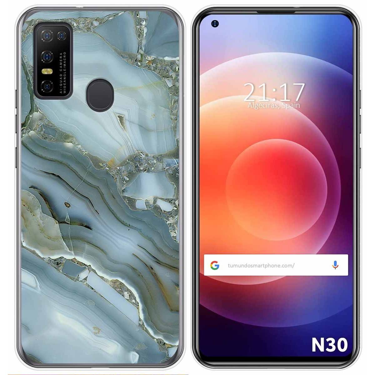 Funda Gel Tpu para Doogee N30 diseño Mármol 09 Dibujos