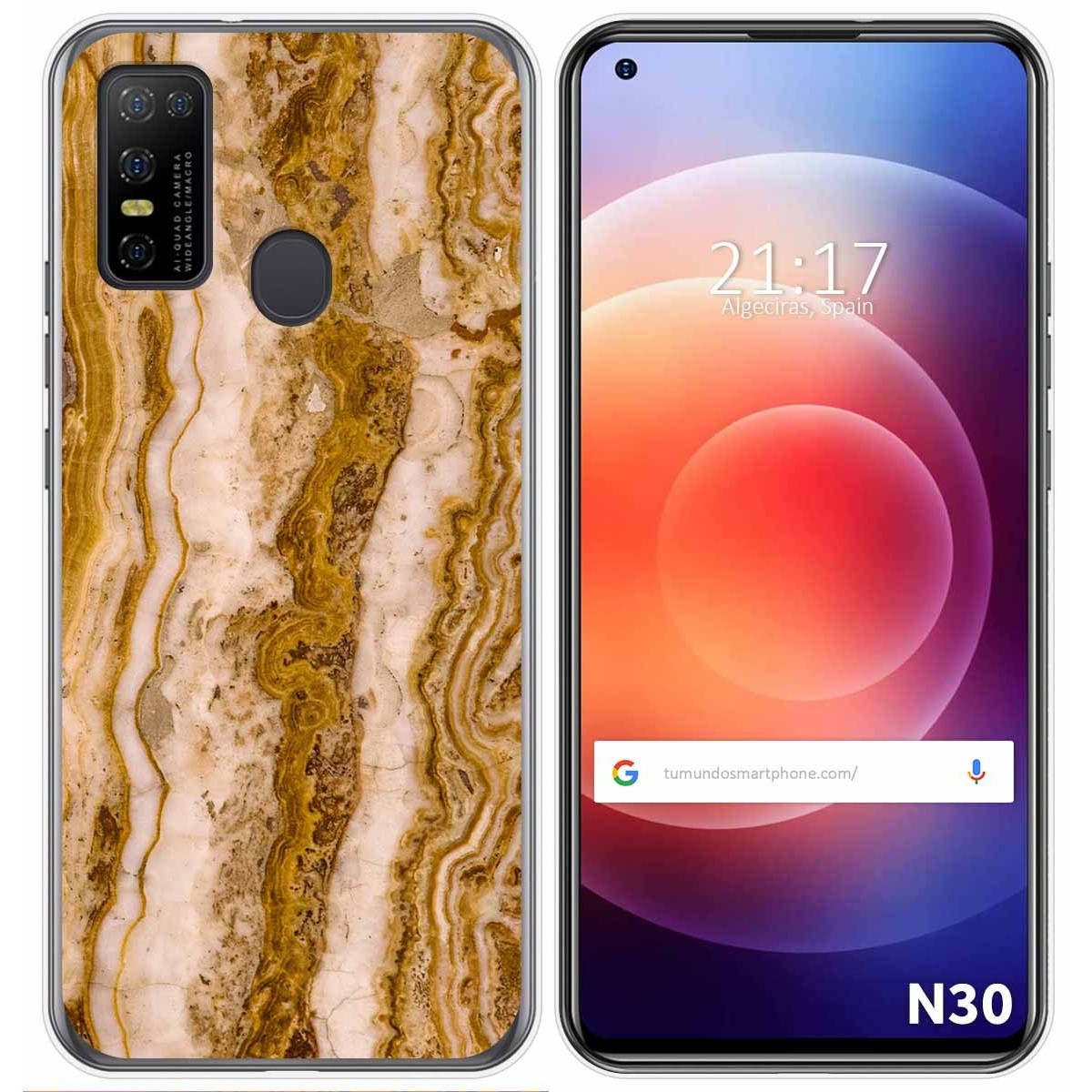 Funda Gel Tpu para Doogee N30 diseño Mármol 10 Dibujos