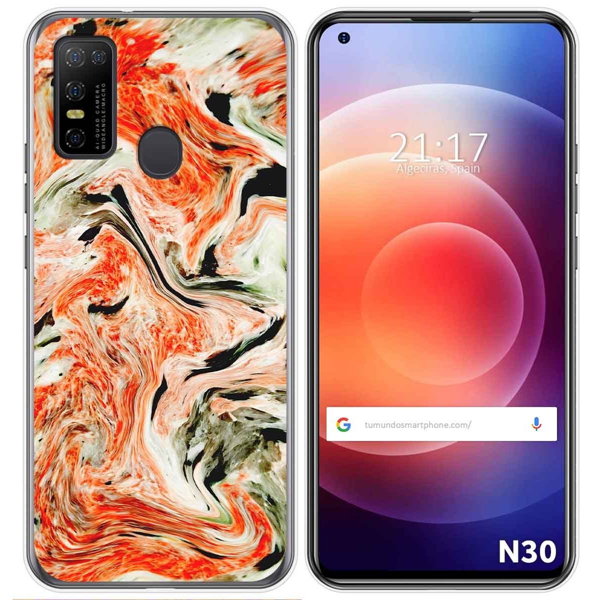 Funda Gel Tpu para Doogee N30 diseño Mármol 12 Dibujos
