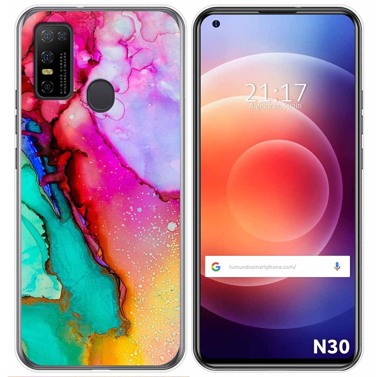 Funda Gel Tpu para Doogee N30 diseño Mármol 15 Dibujos