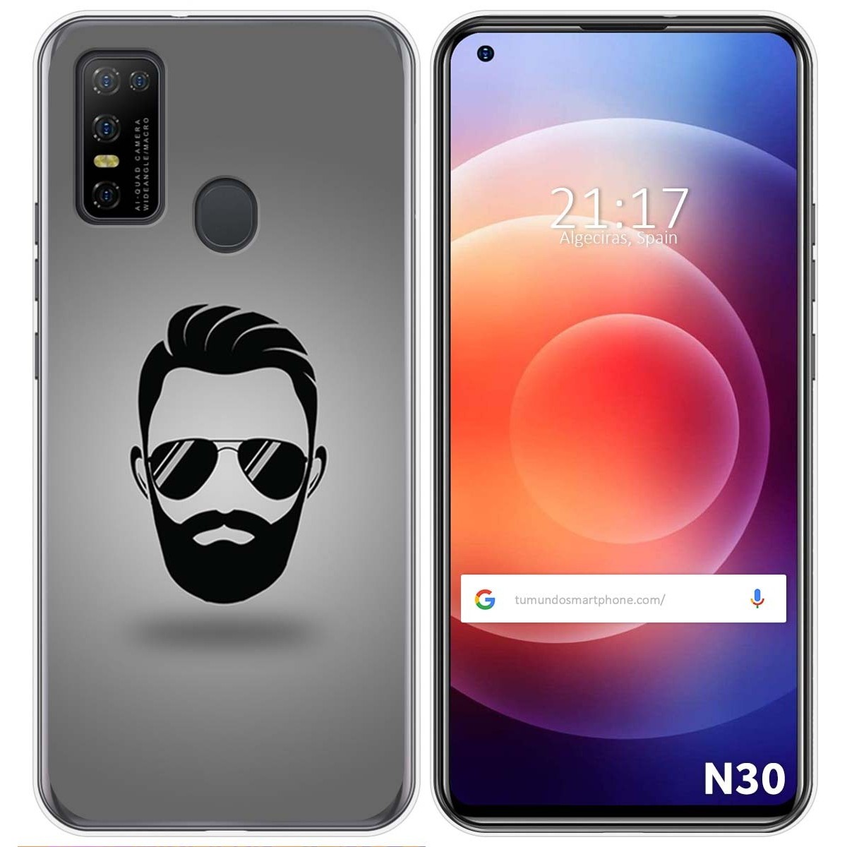 Funda Gel Tpu para Doogee N30 diseño Barba Dibujos