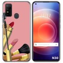 Funda Gel Tpu para Doogee N30 diseño Brochas Dibujos